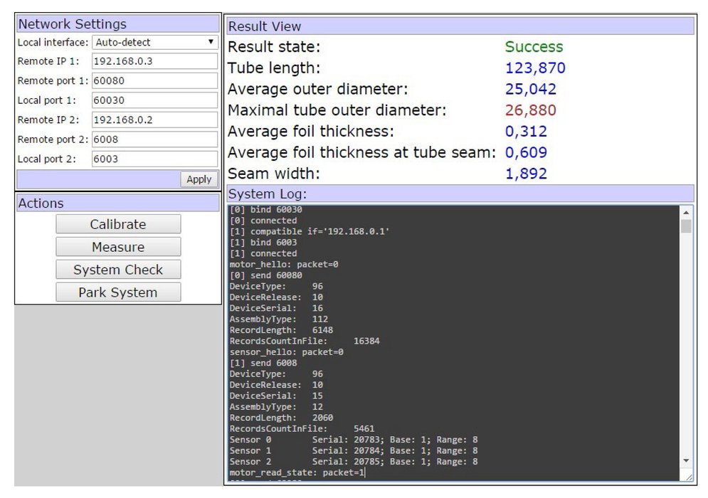 RIFTEK’S laser triangulation sensor measures cylinder thickness and diameter